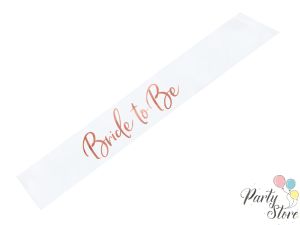 Лента за тяло Bride to be, бял, 75см