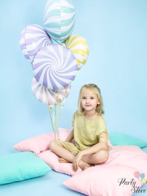 Фолиев балон Candy, 35см, светъл люляк