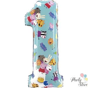 Балон цифра 1 "Peppa Pig"