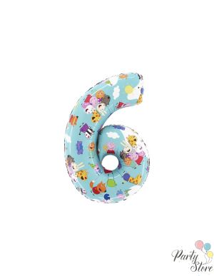 Балон цифра 6 '''Peppa Pig". 
