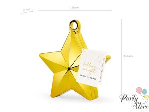 Тежест за балон Star, златисто
