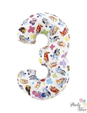 Фолиев балон цифра "3" Bluey , с размер 66 см. 
