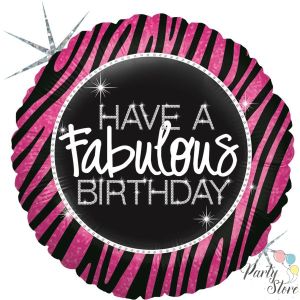Балон „Fabulous Zebra Birthday“ 36′