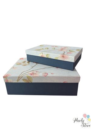 Кутия с флорален капак 17 х 25 х 6 см