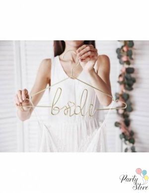 Закачалка за булки, PartyDeco, Метал, 45 х 27 см, злато